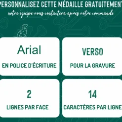 MYFAMILY Médaille friends pour chihuahua crème en métal