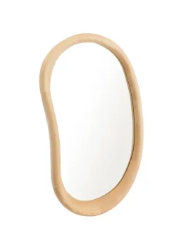 Sale Miroir goutte coloris marron cadre bois de frêne - 59,5 x 35 x 2,7 cm