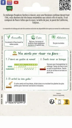 Hot VILMORIN Mélange de fleurs pour balcon - graines à semer pour 4 m² de surface