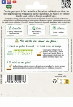 VILMORIN Mélange de fleurs utiles au potager - graines à semer pour 10 m² de surface
