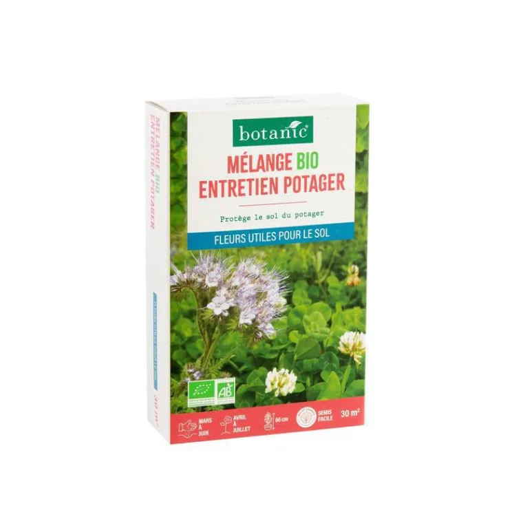 Outlet BOTANIC® Mélange de graines entretien pour potager bio - graines à semer (30 m²)