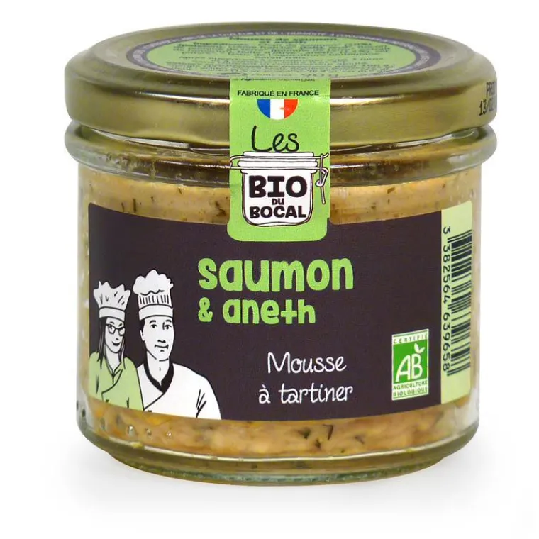 Outlet LES BIO DU BOCAL Mousse au saumon & aneth en verrine de 90 g
