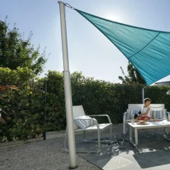 Online GARD & ROCK Mât pour voile d'ombrage téléscopique coloris gris en aluminium Gard&Rock - Ø 10 cm