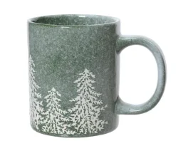 Hot KAEMINGK Mug décor sapin coloris vert en grès - 8 x 12 x 9,5 cm