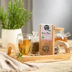 Hot NATURE & VOUS Mug en verre et couvercle bambou - 350 ml