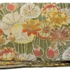 Hot SAFECO Nappe kaki à motifs roses et jaunes en PE/coton Opium - 150 x 250 cm