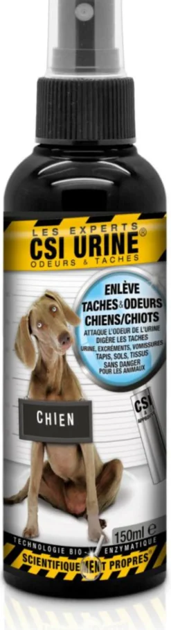 Outlet CSI URINE Nettoyant enzymatique urine pour chiot et chien enlève taches et odeurs - spray de 150 ml