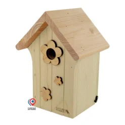 Hot NATURES MARKET Nichoir le poupon pour mésanges bleues en bois 19 x 16 x 26 cm