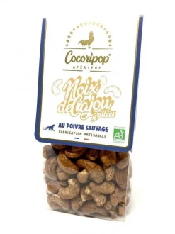 New COCORIPOP Noix de cajou grillées au poivre sauvage bio - 125 g