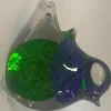 Online CADES DESIGN Oiseau vert et bleu en verre façon sulfure Noa - 6,5 x 11,5 x 8,5 cm