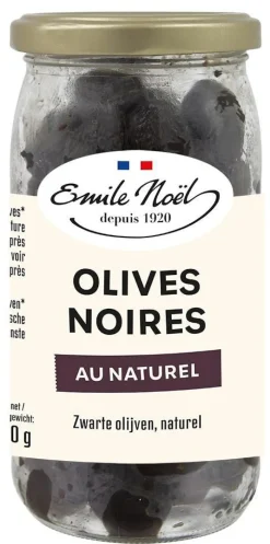 Online EMILE NOËL Olives noires au naturel bio gros calibre en bocal de 250 g