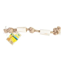 BUBIMEX Os blanc avec corde 45 cm