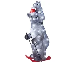 Sale KAEMINGK Ours gris lumineux en acrylique à 100 LED blanc froid pour extérieur - 69 cm