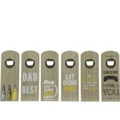 Clearance Ouvre bouteille coloris marron avec messages - 0,80 x 20 cm