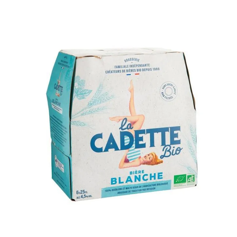 Hot LA CADETTE Pack bière blanche bio - 6 x 25 cl