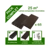 Sale GREEN OUTSIDE Pack complet terrasse composite chocolat 25 m2