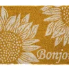 Best Paillasson bonjour tournesol coloris multicolore en fibre de coco - 40 x 72 cm