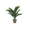 Hot Palmier vert plante artificielle en pot Stan gris H 45 x Ø 60 cm