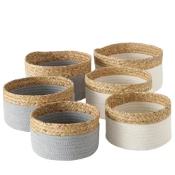 Hot BOLTZE Panier Len coloris marron en paille - Ø 23 cm