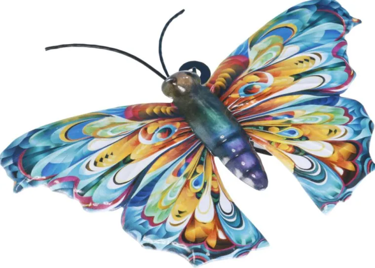 Sale RIVIERA Papillon en métal multicolore décor B petit modèle - 23 cm
