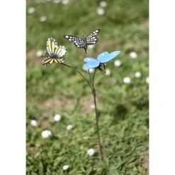 Outlet CHOUETTE AND CO Papillon peint sur tuteur en métal recyclé Chouette & Co - 45 cm