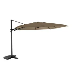 Best Parasol carré déporté Deluxe - Flip Flap - ROYAL GARDEN - 3 x 3m