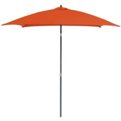 Online Parasol carré inclinable en aluminium mat et toile polyester - 200 x 200 cm