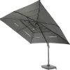 Outlet Parasol déporté Airvent coloris gris en aluminium et polyester - 300 x 300 cm