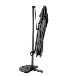 Discount ROYAL GARDEN Parasol déporté anthracide octogonal Royal Deluxe - 3 x 3 m