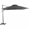 Sale Parasol déporté bio, orientable et inclinable, gris - PROLOISIRS NH - 3x3m