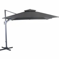 Sale Parasol déporté bio, orientable et inclinable, gris - PROLOISIRS NH - 3x3m
