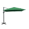 Outlet PROLOISIRS Parasol déporté en aluminium orientable, inclinable et rotatif couleur amande - 3 x 3 m
