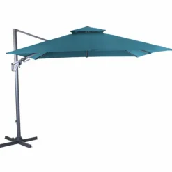 Discount Parasol déporté orientable et inclinable bleu PROLOISIRS NH bio - 3x3m