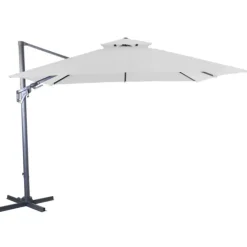 Sale PROLOISIRS Parasol déporté orientable et inclinable couleur écru - 3 x 3 m