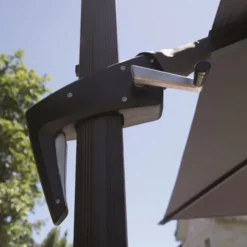 Online Parasol déporté orientable gris 300 x 300 cm