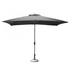 Online PROLOISIRS Parasol droit gris en aluminium Tilt - 3 x 2 m