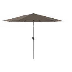 New PROLOISIRS Parasol droit gris taupe en aluminium - ø 350 cm