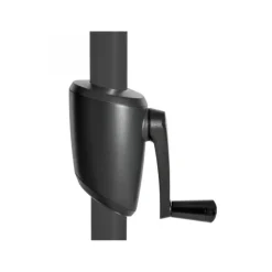 New PROLOISIRS Parasol droit gris taupe en aluminium - ø 350 cm