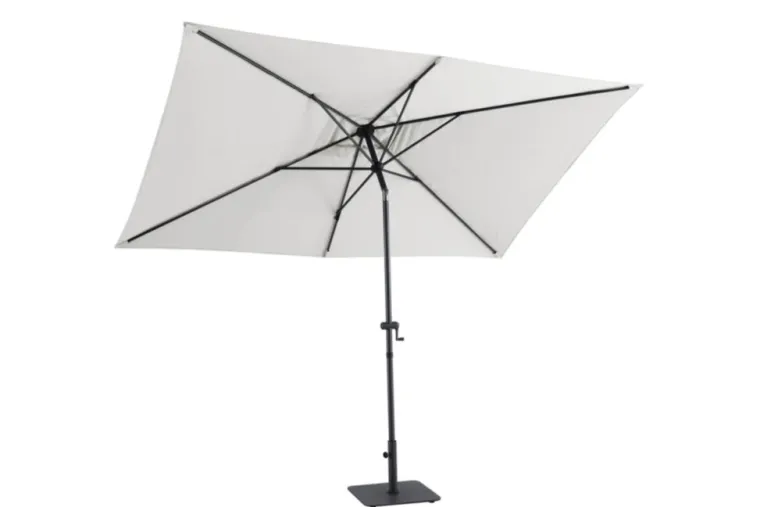 Hot Parasol rectangulaire à manivelle en aluminium - 200 x 300 cm