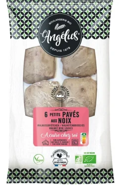 Outlet L'ANGELUS Pavés aux noix bio Angelus - 6 x 60 g