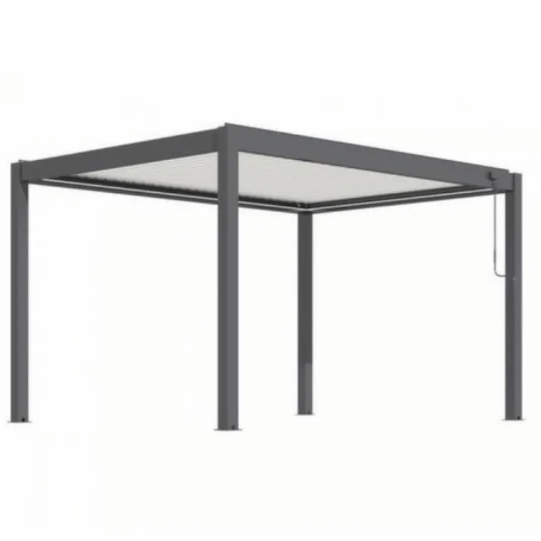 Discount Pergola bioclimatique autoportante en aluminium, grey PROLOISIRS ERIS - 3m x 3m
