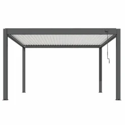 Outlet Pergola bioclimatique manuelle STAR LED 3x4m Grey/Blanc - PROLOISIRS