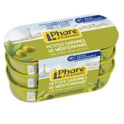 Clearance PHARE D'ECKMUL Petites sardines à l’huile d’olive en boite aluminium Phare d’Eckmühl - 3 x 55 g