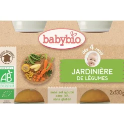 Hot BABYBIO Petits pots de jardinière de légumes 2 x 130 g