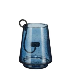 Best EDELMAN Photophore avec bougeoir en verre bleu Cristo - Ø 12 x 15 cm