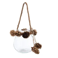 Photophore coloris multicolore en verre laqué Geske - 11 cm