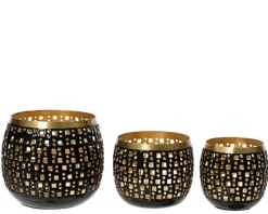 Hot KAEMINGK Photophore conique ajouré coloris multicolore en métal - 13 cm