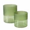 Clearance BOLTZE Photophore en verre laqué vert Meredith - Ø 10 x H 10,4 cm