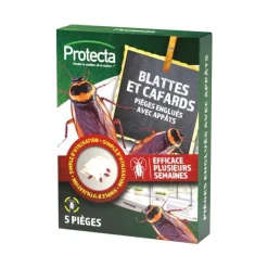 Clearance PROTECTA Pièges englués avec appât contre blattes et cafards - Les 5 pièges