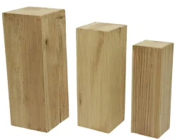 Clearance KAEMINGK Pilier en bois de paulownia T3 - 20 x 20 x H 60 cm